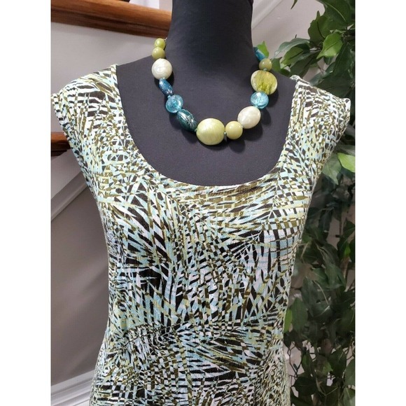 Studio 1940 Women Multicolor Rayon Sleeveless Scoop Neck Long Maxi Dress Size 32 - Picture 2 of 10